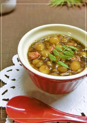 なめこの梅海苔和え　わさび風味-レシピのメイン写真