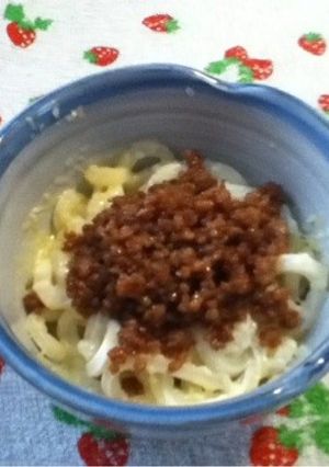 肉そぼろde簡単肉うどん-レシピのメイン写真