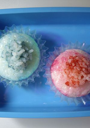 簡単カラーオブラートであじさいおにぎり-レシピのメイン写真
