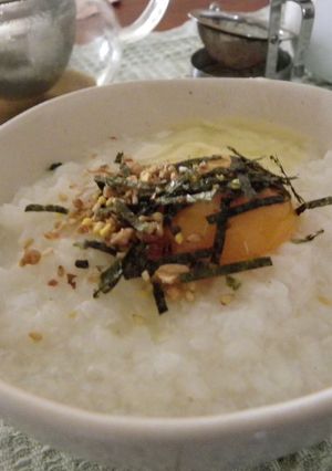 納豆ふりかけと卵のおかゆ-レシピのメイン写真