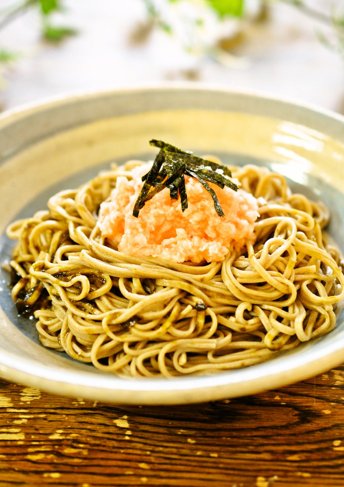 海苔風味♫さっぱり☆明太マヨおろし蕎麦-レシピのメイン写真