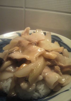 パパ豚とシメジのあんかけ丼-レシピのメイン写真
