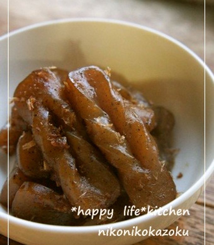 ねじりこんにゃくの煮物-レシピのメイン写真
