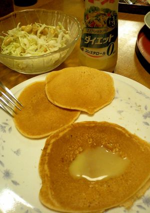 お食事パンケーキにサラダドレッシング-レシピのメイン写真