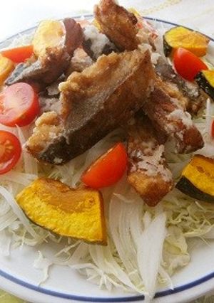 サバの竜田揚げサラダ-レシピのメイン写真