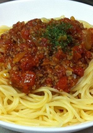 簡単パスタ☆油そば風濃厚ミートソース-レシピのメイン写真