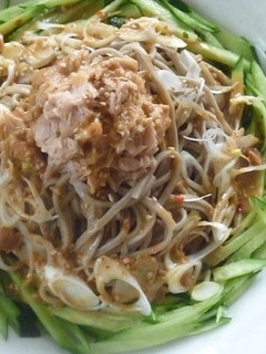 簡単♪胡麻タレの冷やし中華蕎麦♪-レシピのメイン写真