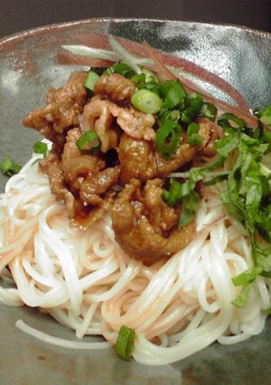 甘辛！豚そうめん(ガッツリそうめん）-レシピのメイン写真