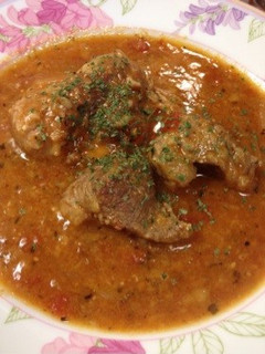 豚肩ロース肉鶏モモ肉を一緒トマトソース煮-レシピのメイン写真