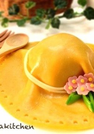 麦わら帽子のデコオムライス＊キャラ弁-レシピのメイン写真