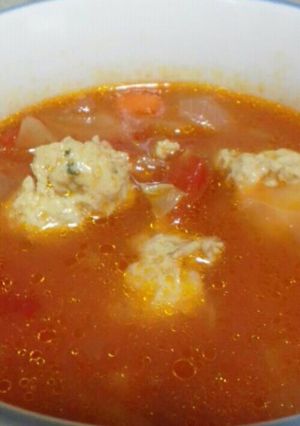 鶏団子のミネストローネ-レシピのメイン写真