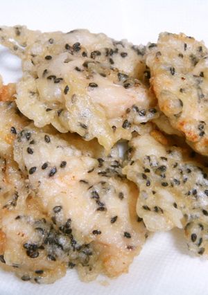 鶏むね肉の黒ごま天-レシピのメイン写真