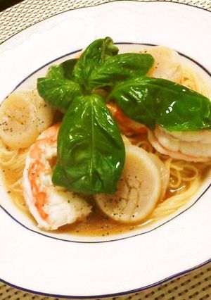 海老＆ホタテの冷製トマトパスタ-レシピのメイン写真