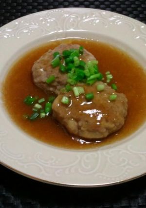 れんこん入り和風あんかけ鶏肉ハンバーグ-レシピのメイン写真