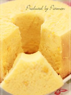 シャキシャキ☆とうもろこしシフォンケーキ-レシピのメイン写真