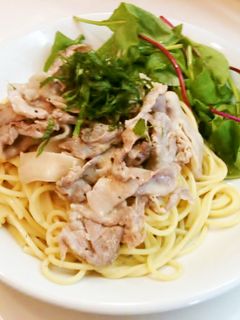 簡単★豚しゃぶと豆乳のサッパリ冷製パスタ-レシピのメイン写真