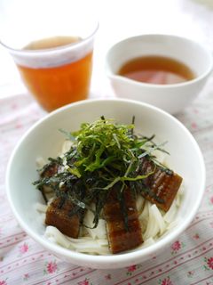 冷うどんのうなぎのせ~ひつまぶし風-レシピのメイン写真