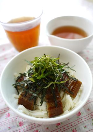 冷うどんのうなぎのせ～ひつまぶし風-レシピのメイン写真