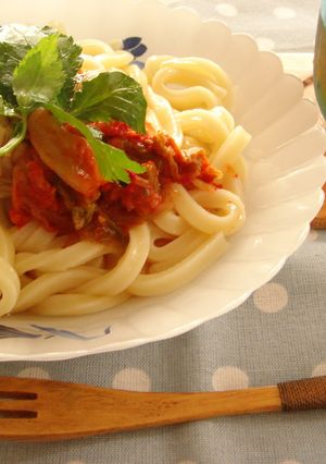 なめ茸とキムチのさっぱり冷やしうどん-レシピのメイン写真