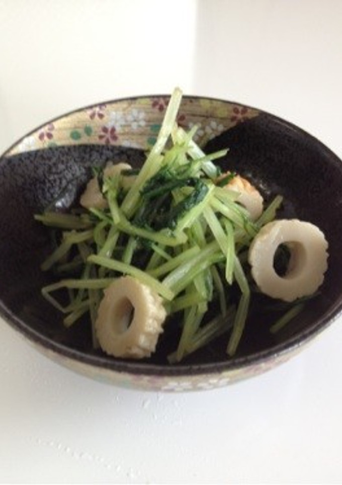 簡単一品♪水菜のわさび醤油和え-レシピのメイン写真