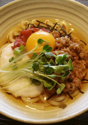 ✿カリカリ梅＆納豆のぶっかけ冷しうどん✿-レシピのメイン写真