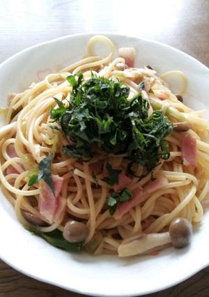 しめじとベーコンのバター醤油パスタ-レシピのメイン写真