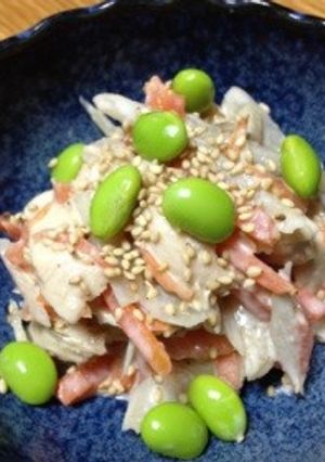 ばりうま♪鶏ササミのゴボウサラダ-レシピのメイン写真
