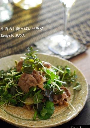 お肉とクレソンの甘酸っぱいサラダ-レシピのメイン写真
