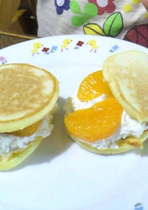 HMでみかんクリームどら焼き-レシピのメイン写真