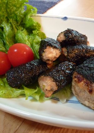 塩麹入り豆腐ハンバーグの磯辺焼き-レシピのメイン写真
