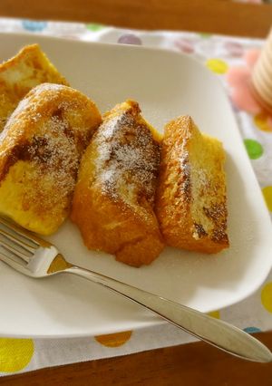 白ココアでフレンチトースト-レシピのメイン写真