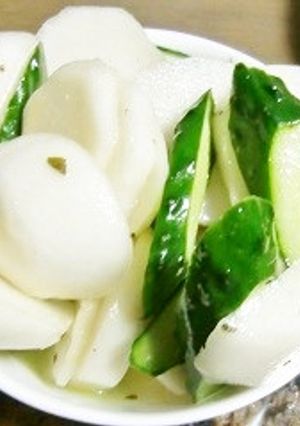 塩麹とバジルオイルでかぶのあっさり漬物-レシピのメイン写真