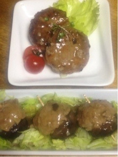 しいたけ串だんご&しいたけバーグ-レシピのメイン写真