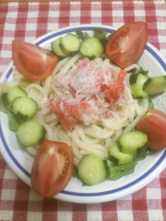 夏におすすめ☆簡単サラダうどん-レシピのメイン写真