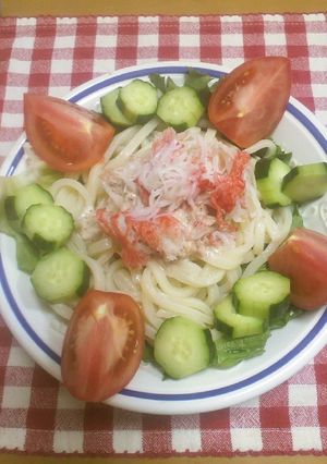 夏におすすめ☆簡単サラダうどん-レシピのメイン写真