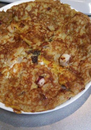 タコ焼きリメイクなんちゃってチヂミ-レシピのメイン写真