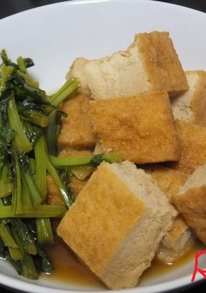 厚揚げとカブの葉のじゅわっと煮-レシピのメイン写真