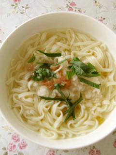 梅でさっぱり塩うどん-レシピのメイン写真