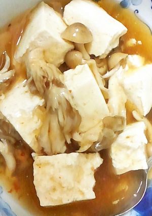 豆腐のピリ辛きのこあんかけ-レシピのメイン写真