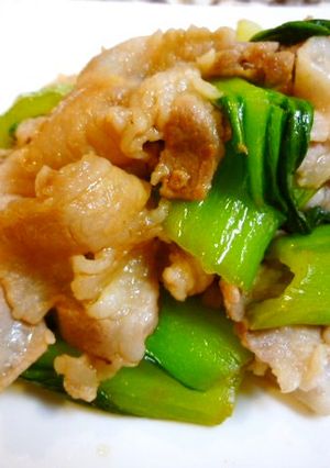 豚バラ肉とチンゲン菜のオイスター炒め-レシピのメイン写真