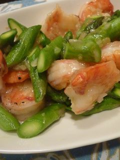 おいしいよ♪海老とアスパラの香味炒め☆-レシピのメイン写真