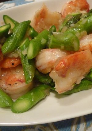 おいしいよ♪海老とアスパラの香味炒め☆-レシピのメイン写真