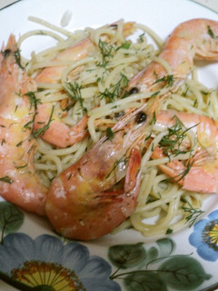 ギリシャ風エビのスパゲッティ-レシピのメイン写真
