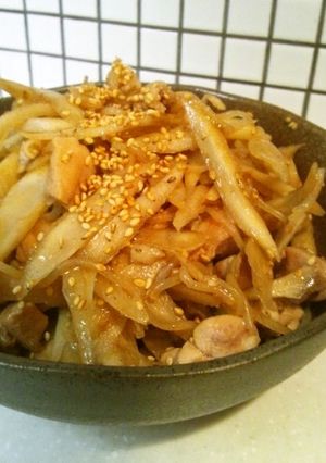 鶏肉ごぼうの中華炒め-レシピのメイン写真