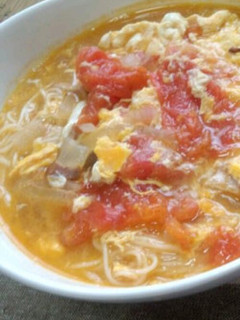 洋風♪コンソメとまと玉子にゅうめん♡-レシピのメイン写真