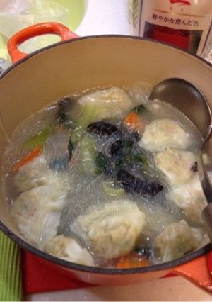 春雨いり水餃子スープ-レシピのメイン写真