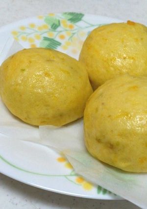 餡なし★かぼちゃのフワフワまんじゅう-レシピのメイン写真