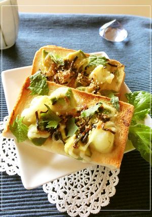 アボカド×新じゃがの梅山葵塩昆布トースト-レシピのメイン写真