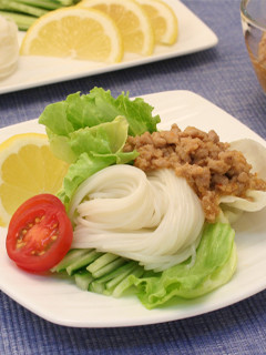 そうめんのレタス包みエスニック風-レシピのメイン写真