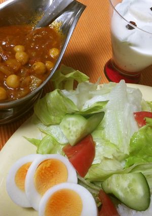 トマトベースひよこ豆のキーマカレー　-レシピのメイン写真